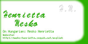 henrietta mesko business card